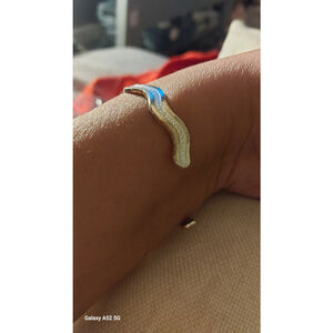 Silver wave bracelet